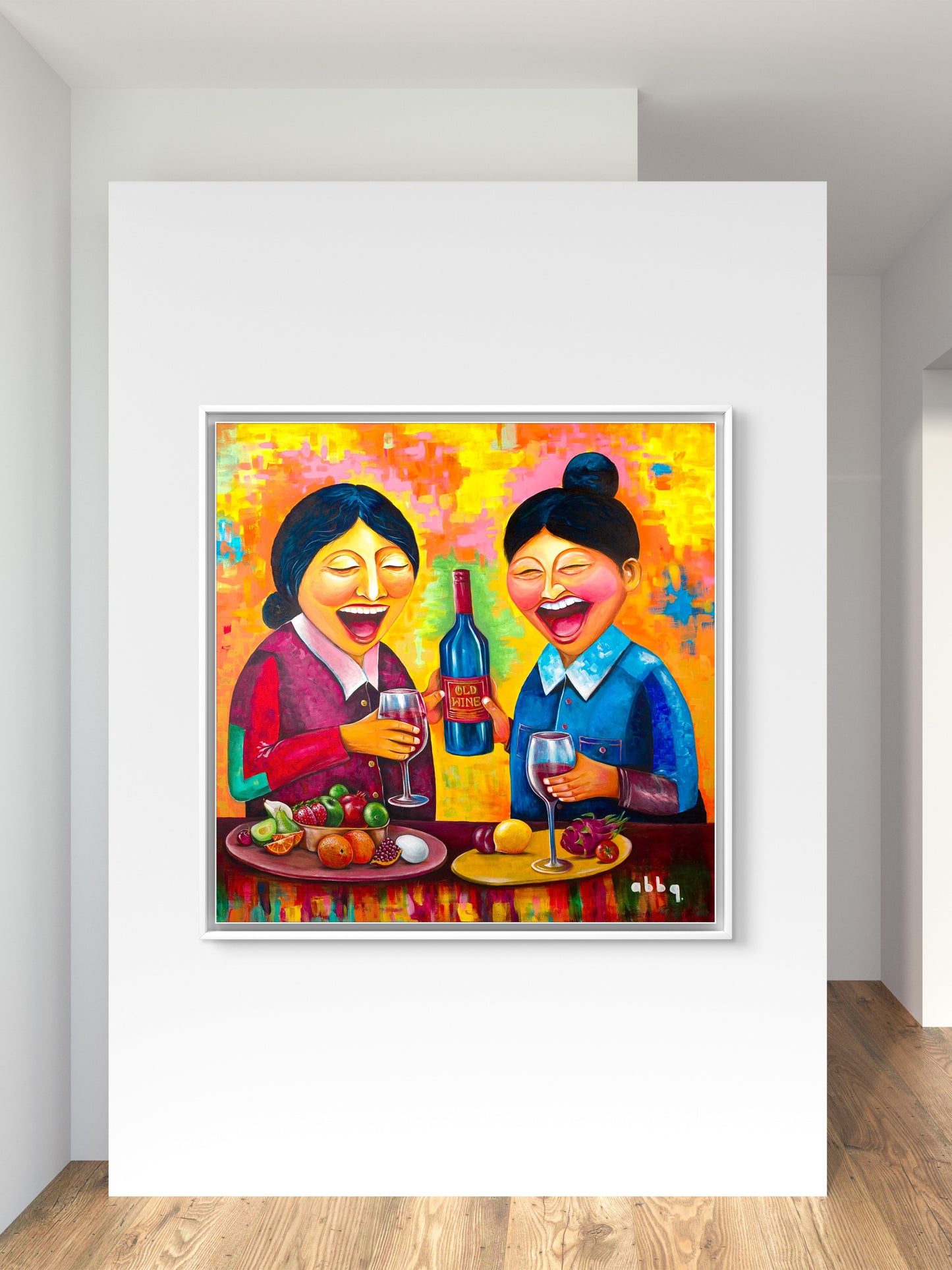 "Laughing Mona and Lisa"- An Ode to a Mother's Laughter. 100 Limited Edition Giclée Print on Canvas (Rolled and Stretched) and Fine Art Print of the Original Painting