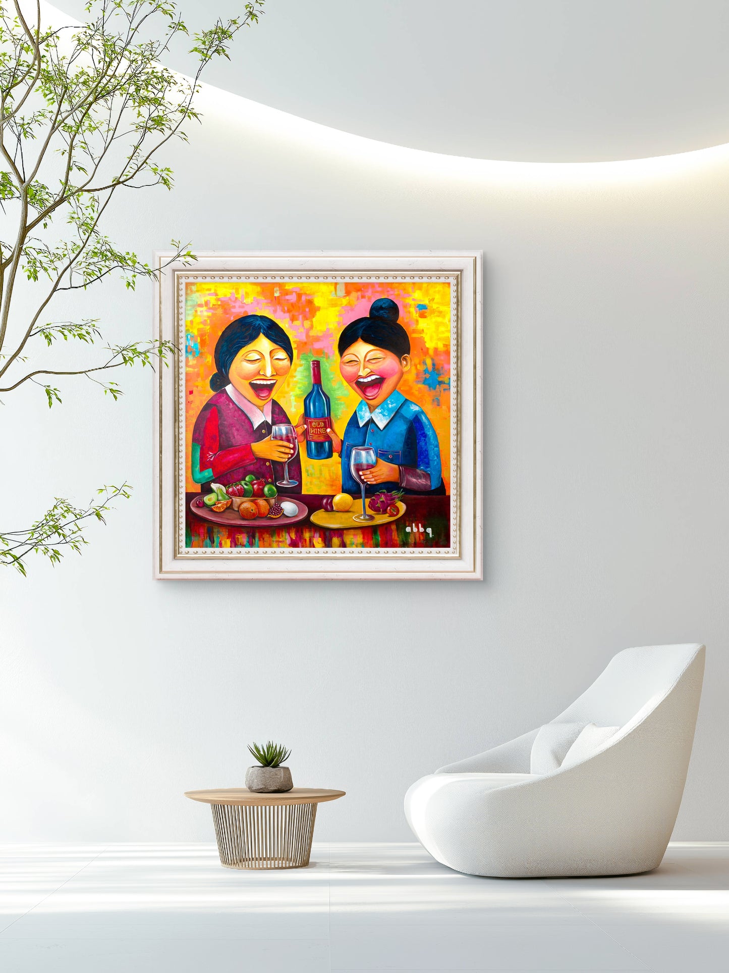 "Laughing Mona and Lisa"- An Ode to a Mother's Laughter. 100 Limited Edition Giclée Print on Canvas (Rolled and Stretched) and Fine Art Print of the Original Painting