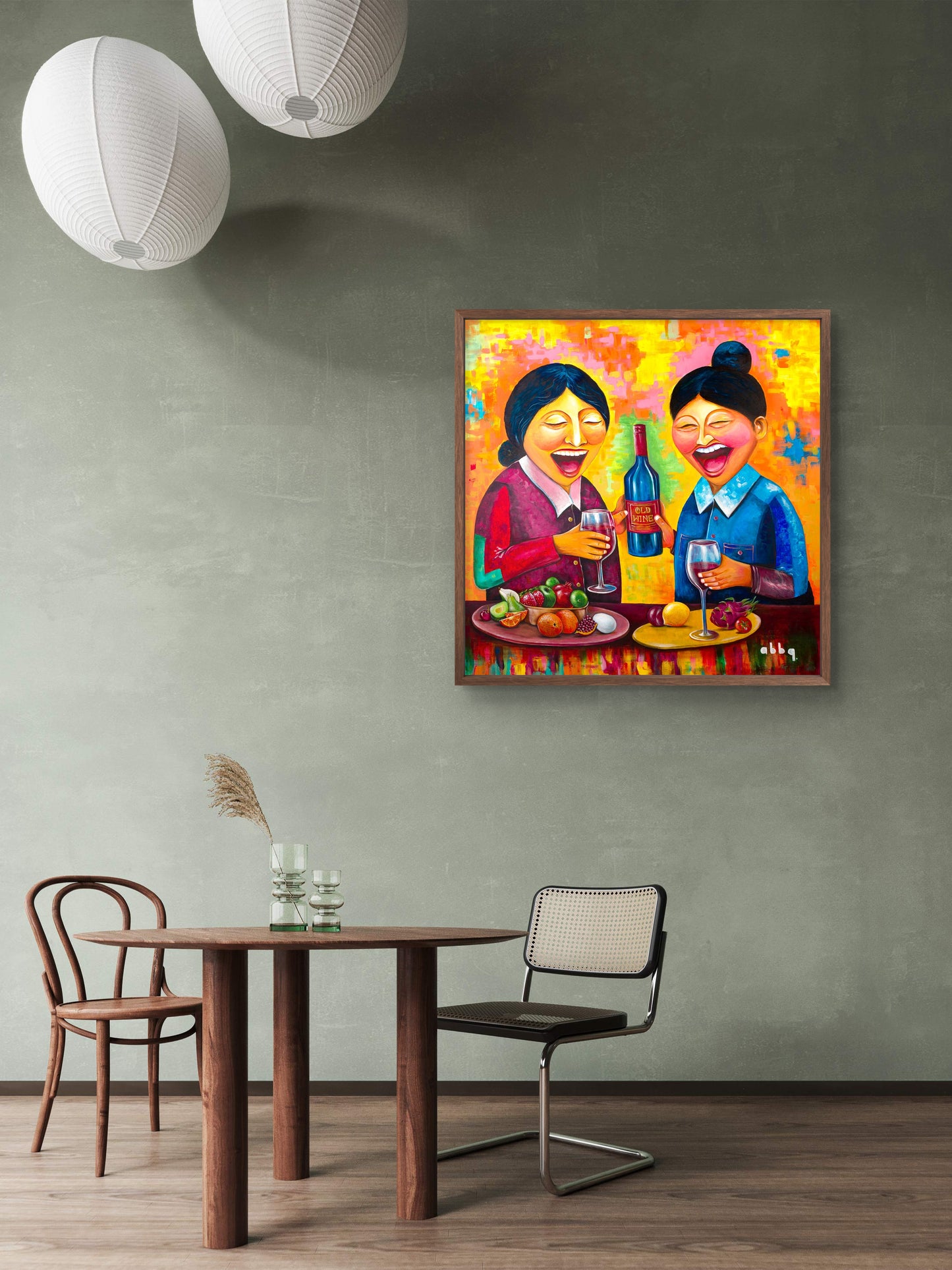 "Laughing Mona and Lisa"- An Ode to a Mother's Laughter. 100 Limited Edition Giclée Print on Canvas (Rolled and Stretched) and Fine Art Print of the Original Painting