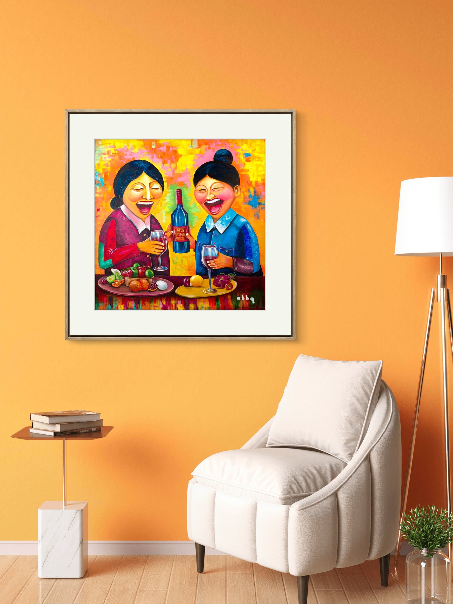 "Laughing Mona and Lisa"- An Ode to a Mother's Laughter. 100 Limited Edition Giclée Print on Canvas (Rolled and Stretched) and Fine Art Print of the Original Painting