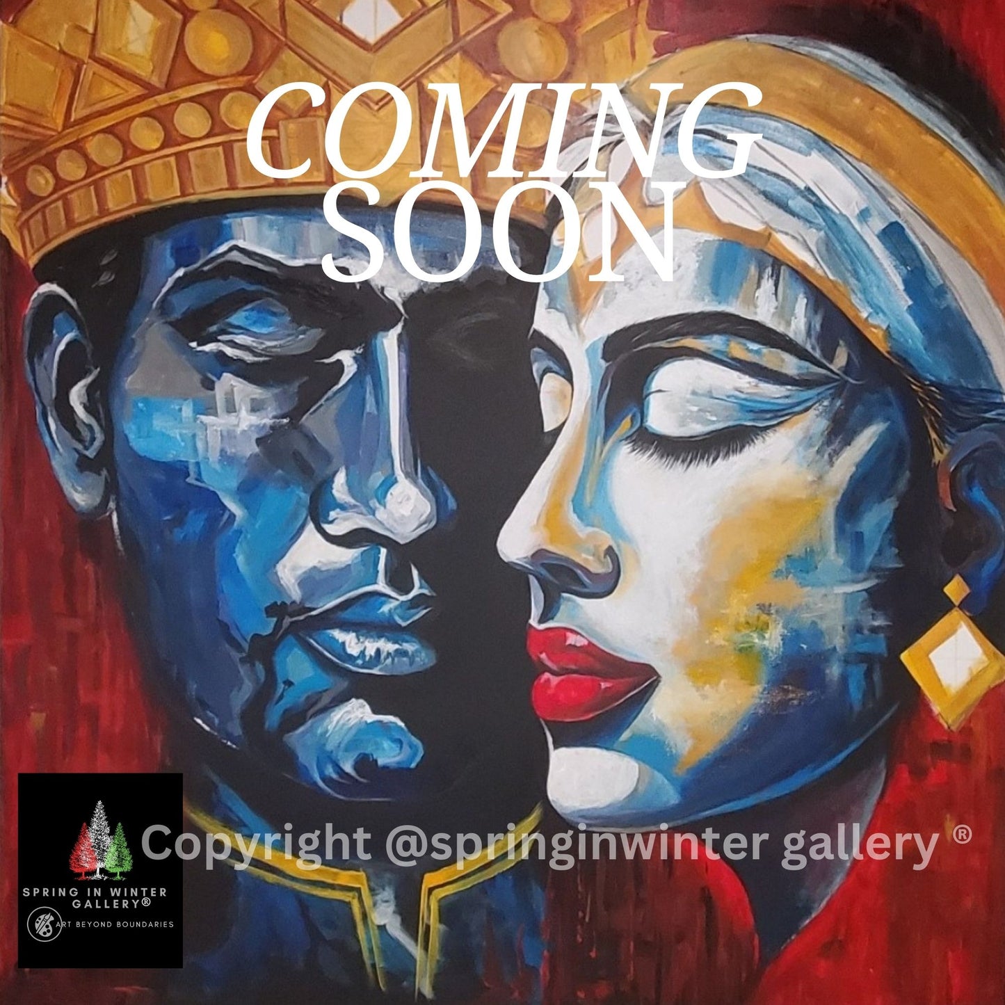 COMING SOON in September 2024 "My Queen" - The Timeless Yearning Between the Black King and White Queen Upon the Chess Field. Giclée Print on Canvas (Stretched and Rolled) and Fine Art Print of the Original Painting (100 Limited-Edition)